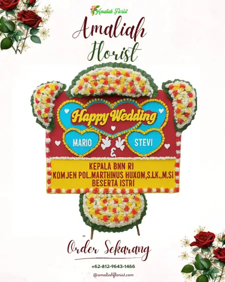 Papan Bunga Pernikahan Ngoran